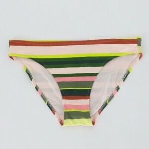NWOT Aerie Green Pink & Red Stripes Bikini Bottoms